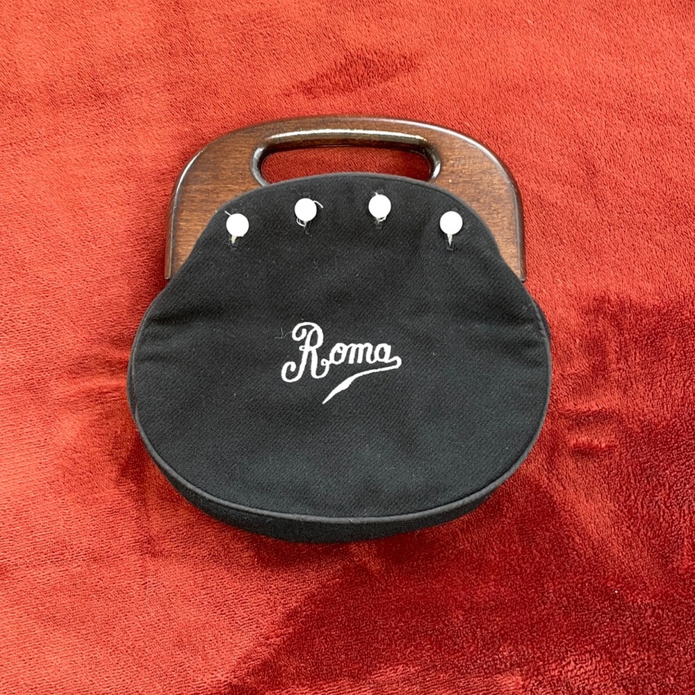Vintage “Roma” Wood Handle Purse